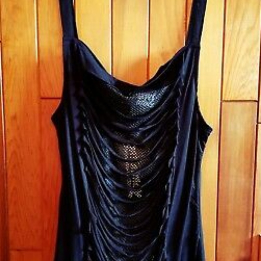 NWT XL Cemetery Doll Bat Attack Slashed Tank
